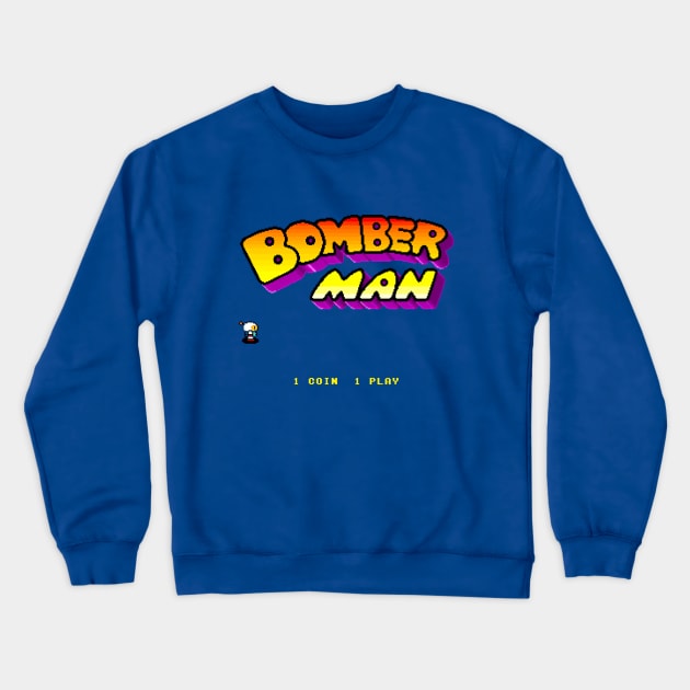 Bomberman Arcade Start Crewneck Sweatshirt by pherpher